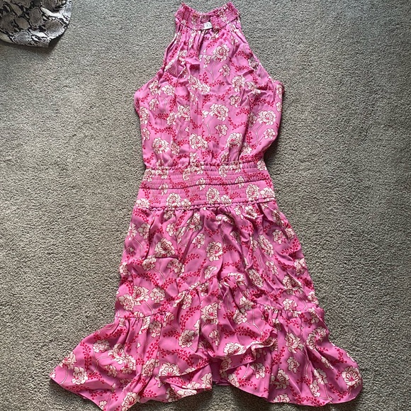 A.L.C. Cody Floral Silk Smocked Waist Dress - Picture 7 of 13